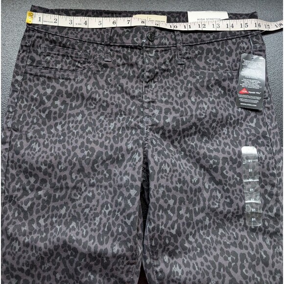 Gap 1969 High Rise Stretch Easy Legging Mid Rise Animal Print Skinny Leg Size 31 - Picture 5 of 14